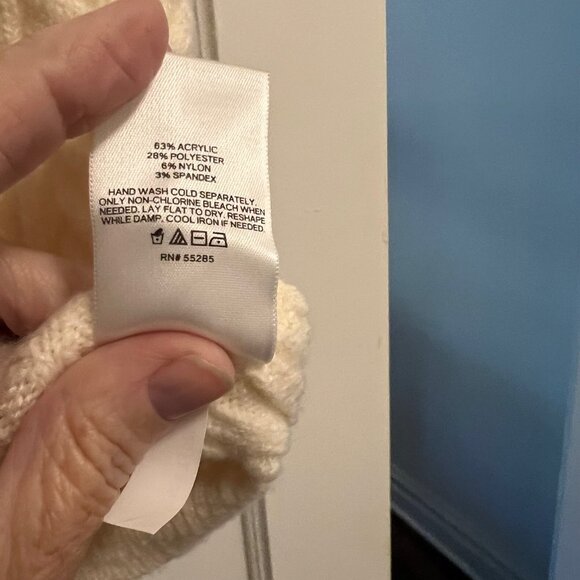 Express cable knit sweater tank top ivory size XS - Picture 5 of 5